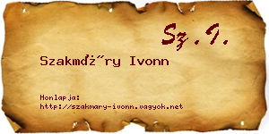 Szakmáry Ivonn névjegykártya